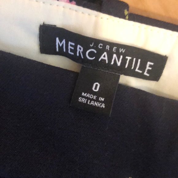 J.Crew Factory Navy floral Winnie Capri pant;Sz 0 - Picture 9 of 10